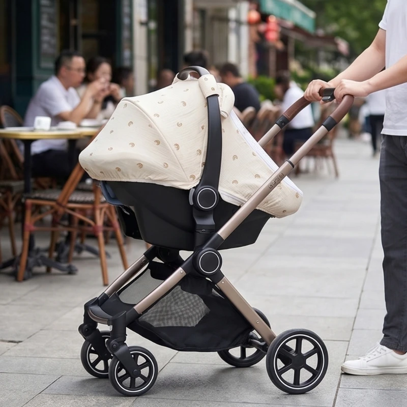 Schöne Muster-Abdeckung für Kinderwagenkörbe, Windschutz für Kinderwagen, Tragetasche, Schutzhülle für Babys und Kleinkinder A2UB – Detail 4