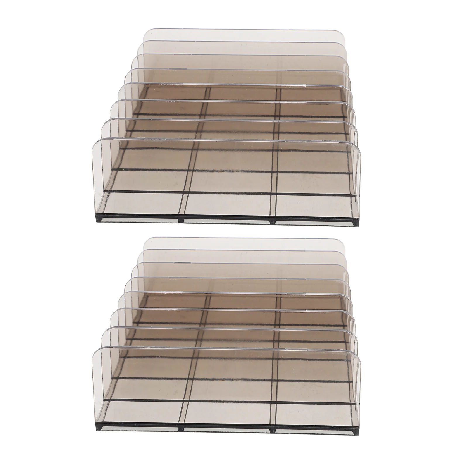 

2 Pcs Partition Plate Storage Box Cash Tray Office Cell Phone Stand for Desk Acrylic Drawer