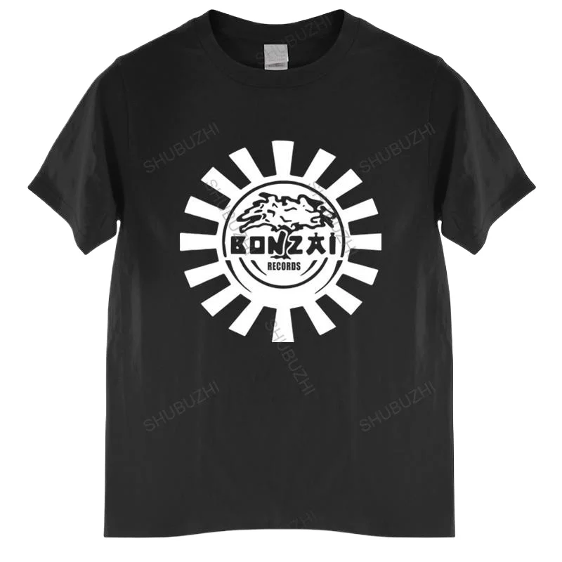 

T-shirt men O-neck Bonzai Records Belgium Techno Trance, Hard Trance, Rave Music Hardcore Oldschool male cotton tee-shirt