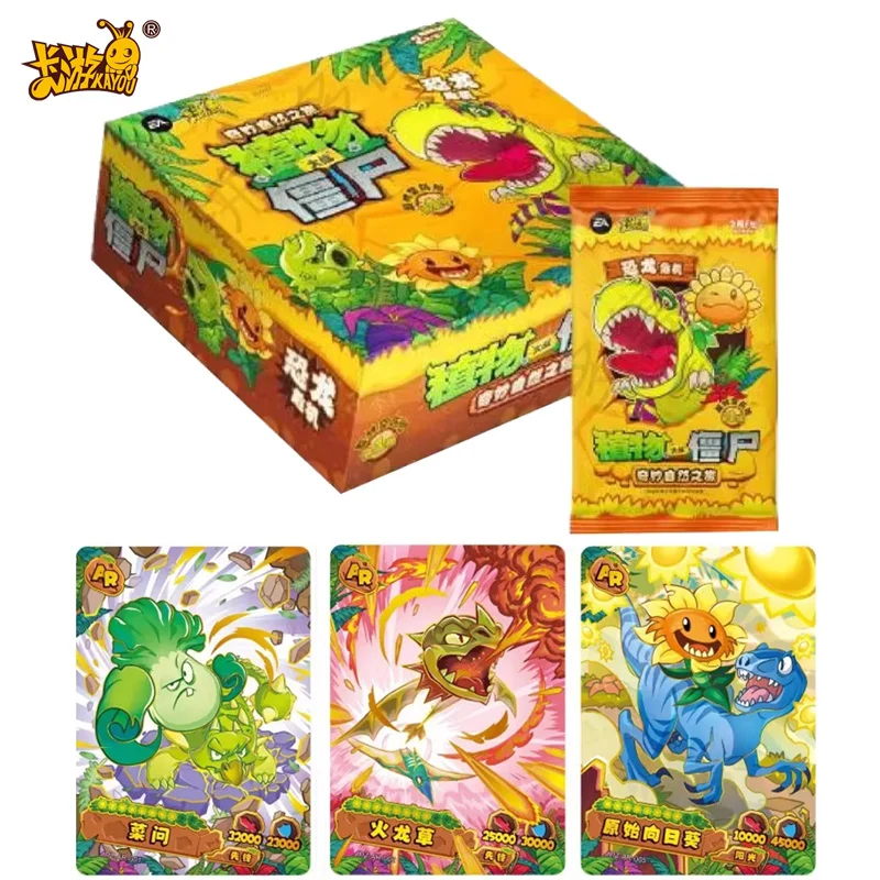 

KAYOU Plants vs. Zombies Card Original Box Game Collection AR FR LR Sunflower Wall-nut Peashooter Rare Heroes Cards Toys Gifts