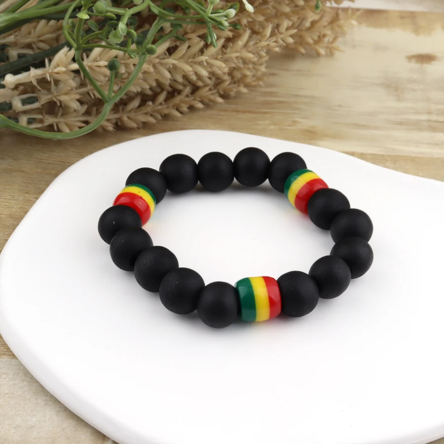 5pcs/lot Rasta wooden beaded bracelets can mixed colors