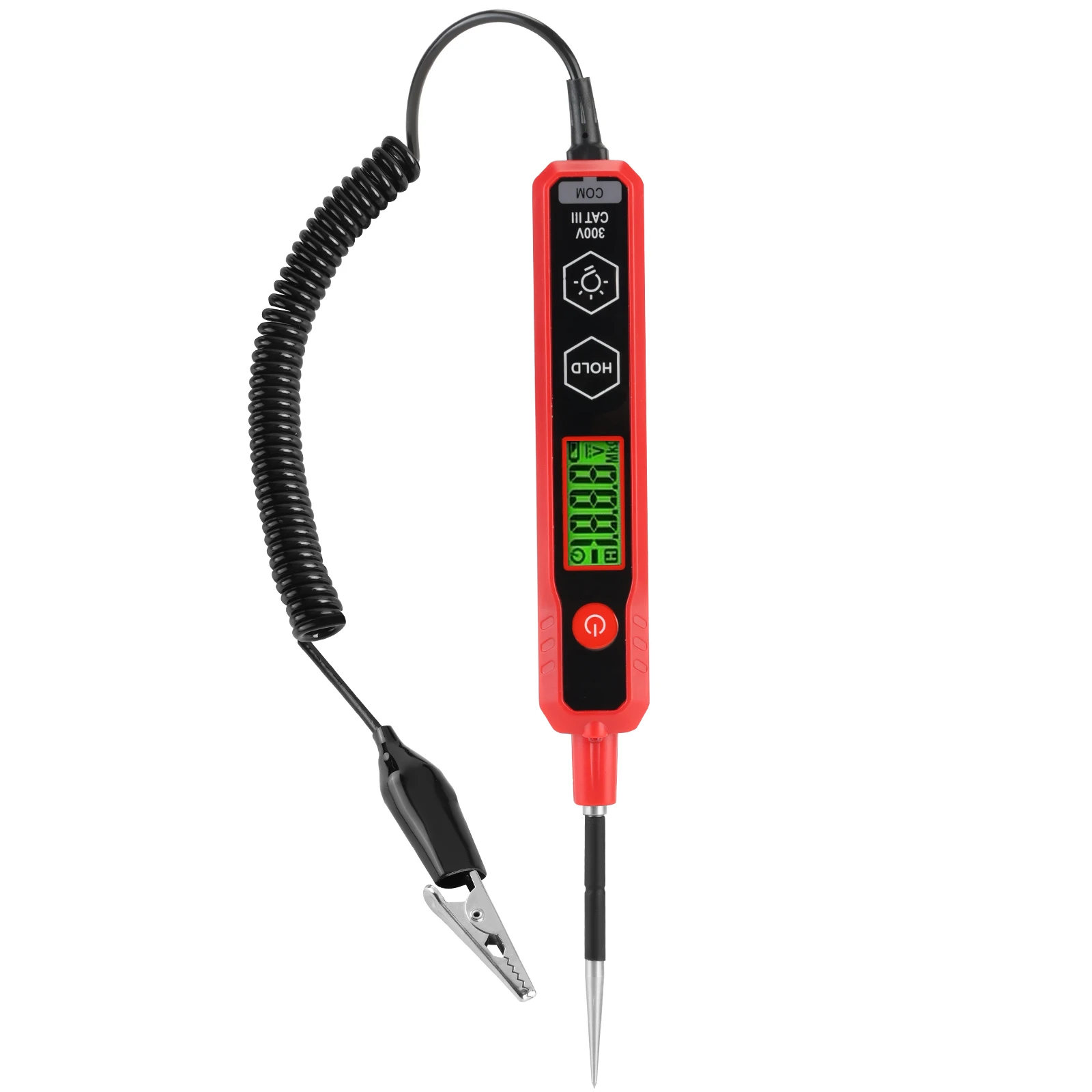 HT1886B Multimeter Power Circuit Probe Tester 6-24V DC with Test Lamp Short Circuit Detection Car Component Electrical Polarity & Continuity Tester with Overload Protection
