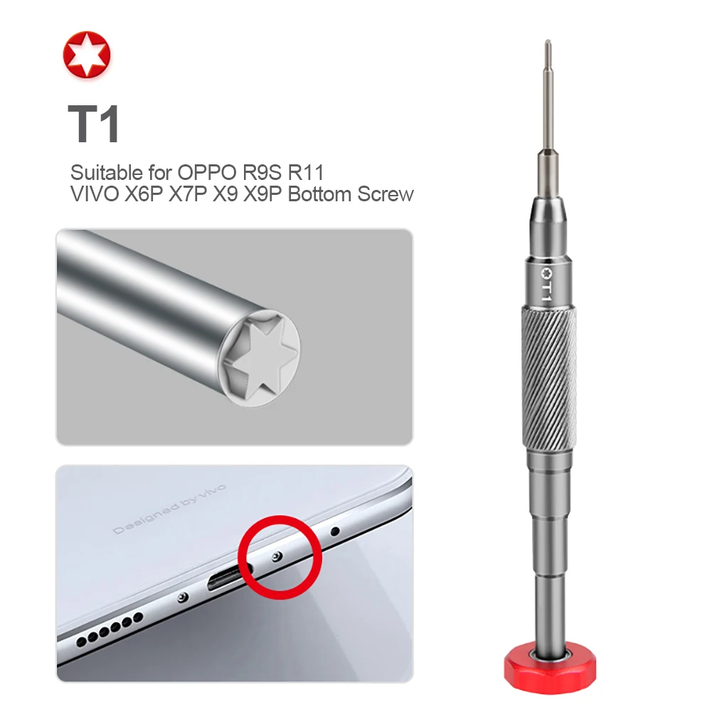 Mobile Phone Maintenance Precision Screwdriver Phillips Y0.6 Pentalobe 0.8 M2.5 T2 Bits OEM Screwdrivers Set Anti-rust Anti-slip