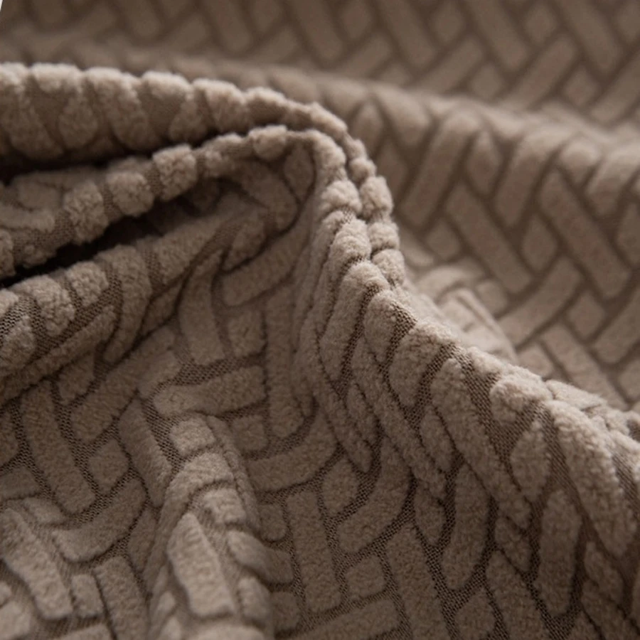 Dehnbarer Polar-Fleece Weicher Sofabezug Elastischer Universeller Sitzbezug für Wohnzimmer 1/2/3/4-Sitzer Möbelschutz – Detail 4