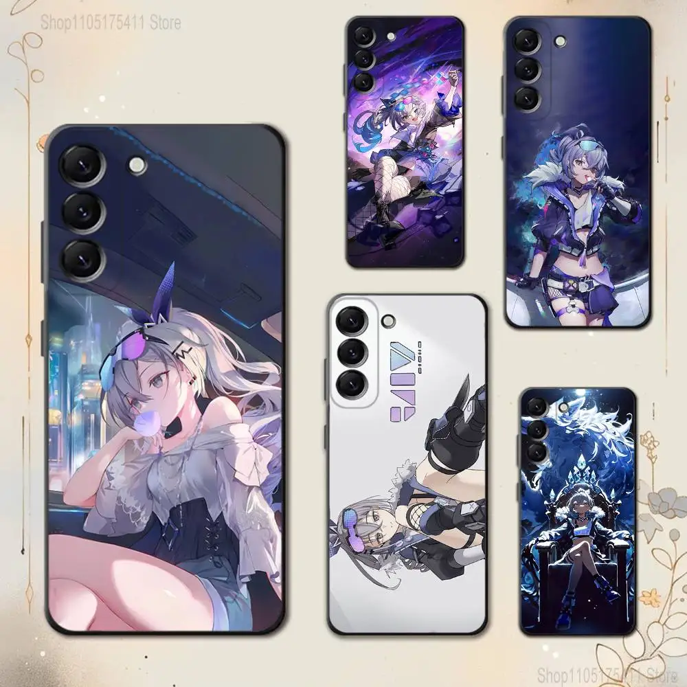 

H-Honkai Silver W-Wolf For Samsung Galaxy A 73,72,51,53,52,71,22,5G,Note,J7,8,9 Soft Black Cover Phone Case