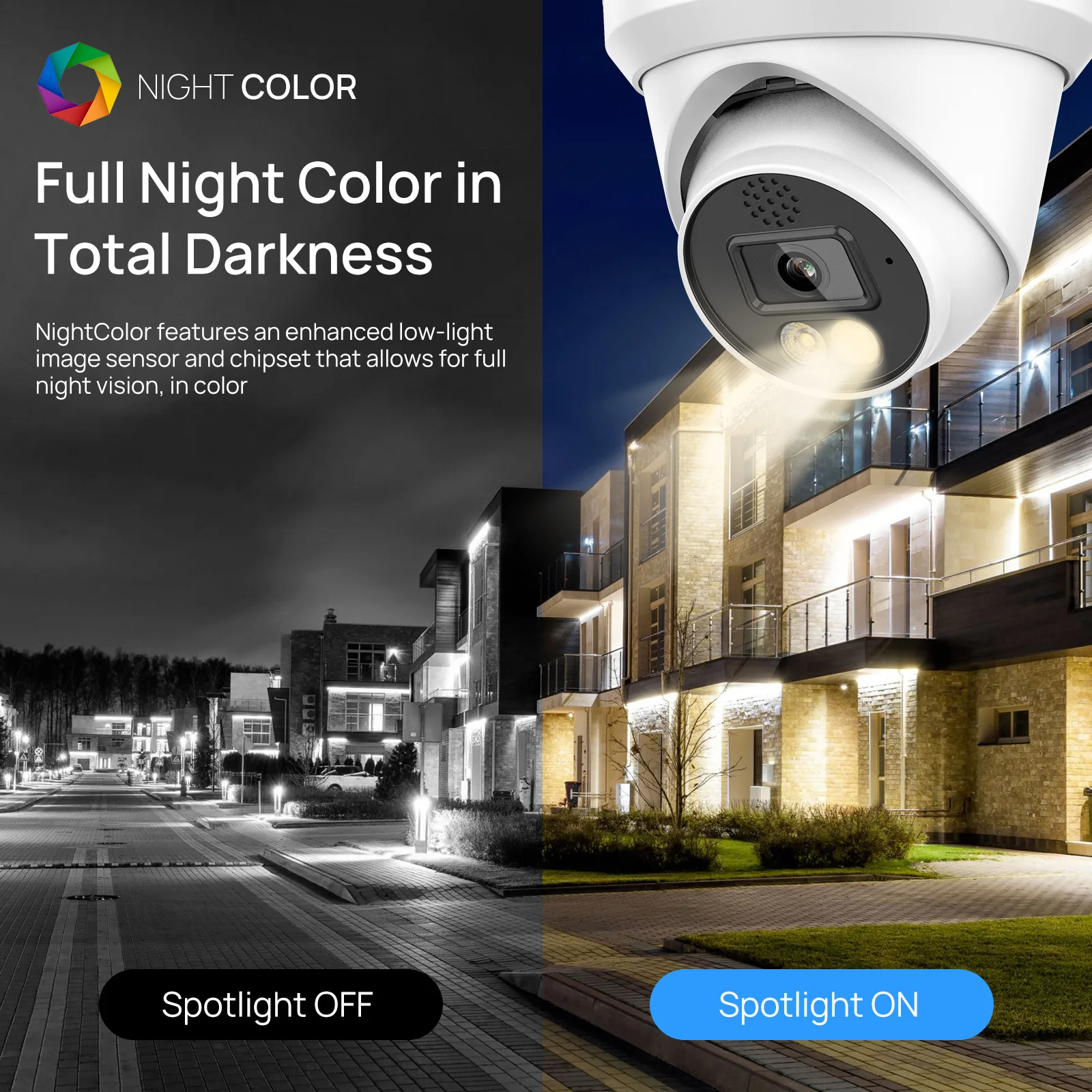 Hikvision Compatible Color Night IP Camera 8MP PoE Video Surveillance Cameras Human Vehicle Detection Built-in Mic HIK Protocol