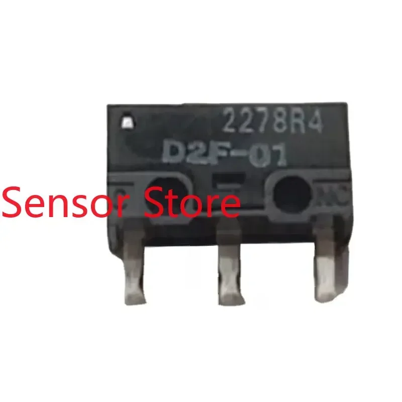 10PCS Mouse Microswitch D2F-01 Gray Dot 3 Pin   Game  Small Switch