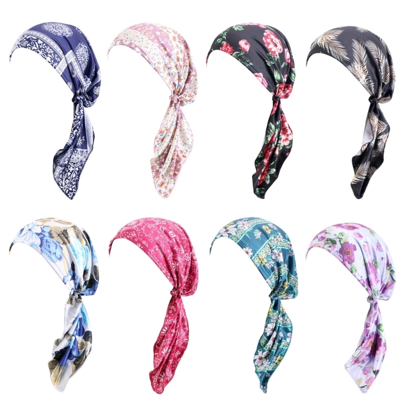 

Adjustable Headwrap Hat Protective Hair Wrap Casual Turban Travel Friendly for Parties, Travel, and Everyday Styles