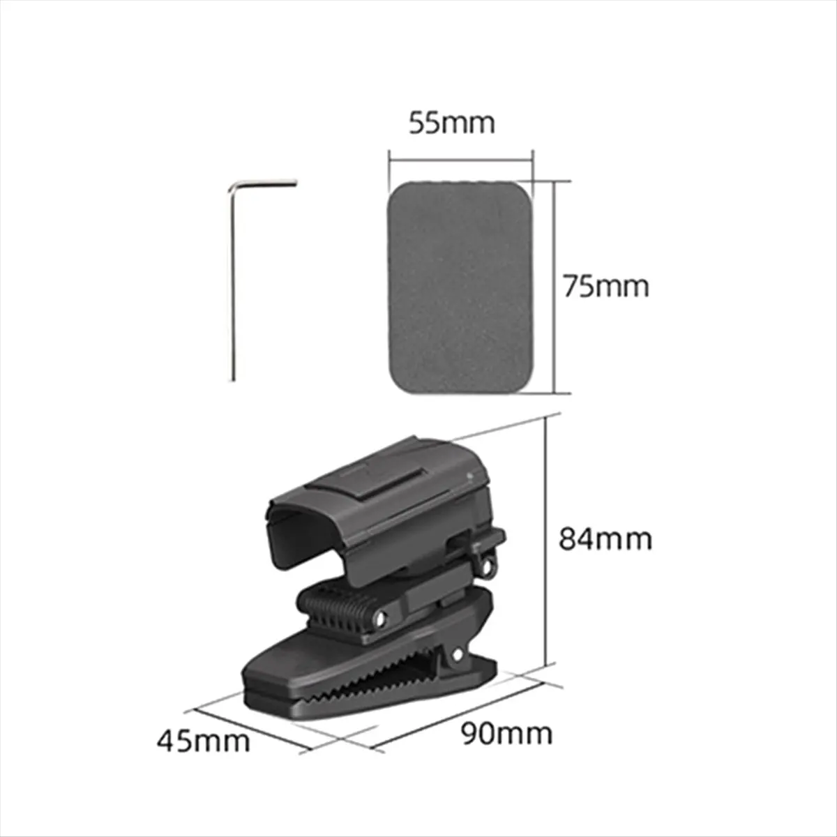 For Pocket 3 Sports Camera Holder 360° Rotating Crocodile Clip Outdoor Photography Backpack Clip Stand for Pocket 3