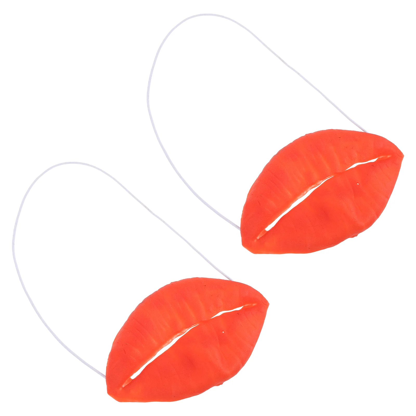 2 Pcs Halloween Decor Sausage Mouth Funny Cartoon Red Lips Party Supplies Balloon Toys Lovers