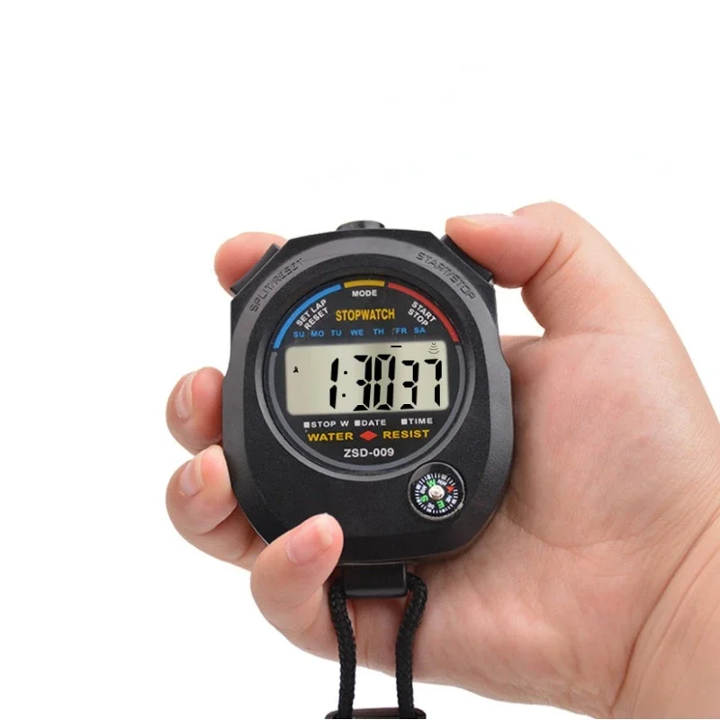 Chronometer Handheld Pocket Stopwatch Professional Digital Sport Stopwatch LCD Timer Stop Watch Timer Cronometro