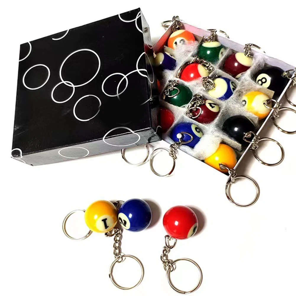

Party Favors Ball Diameter Approx.32mm Billiard Ball KeyChain Billiard Ball Gifts For Friends Functional Key Chains