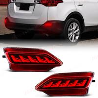 LED Rear Bumper Reflector Light For Toyota RAV4 2013 2014 2015 Running Brake Warning Dynamic Turn Signal Lamps Car Accessories