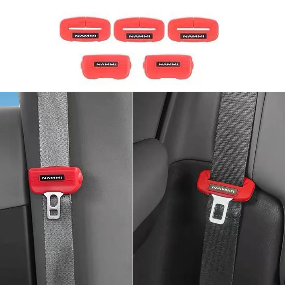 

For DONGFENG VIGO Nammi 06 2025 Seat Belt Protective Cover Interior Front and Rear Seat Belt Buckles Silicone Protective Cover