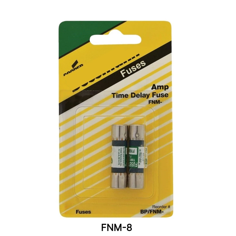 FNM-8 Time Delay Cartridge Fuse 8A 250VAC Circuit Protection 1PCS OEM