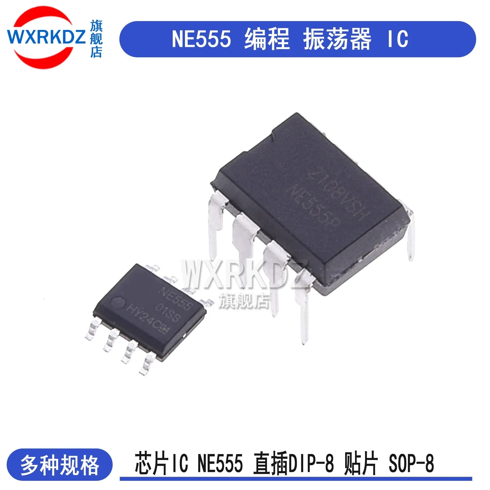 

20PCS NE555P NE555 Timers & Support Products Precision IC DIP-8 SOP8