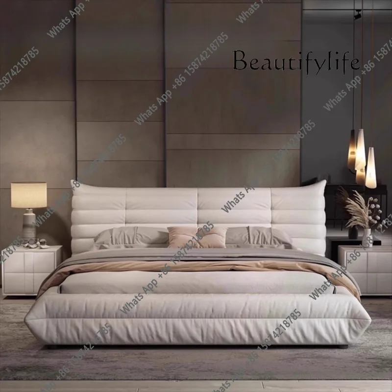 

h62 King Minimalist Bed Nordic Twin Headboards Double Bed Queen Modern Camas De Matrimonio Dormitorio Bedroom