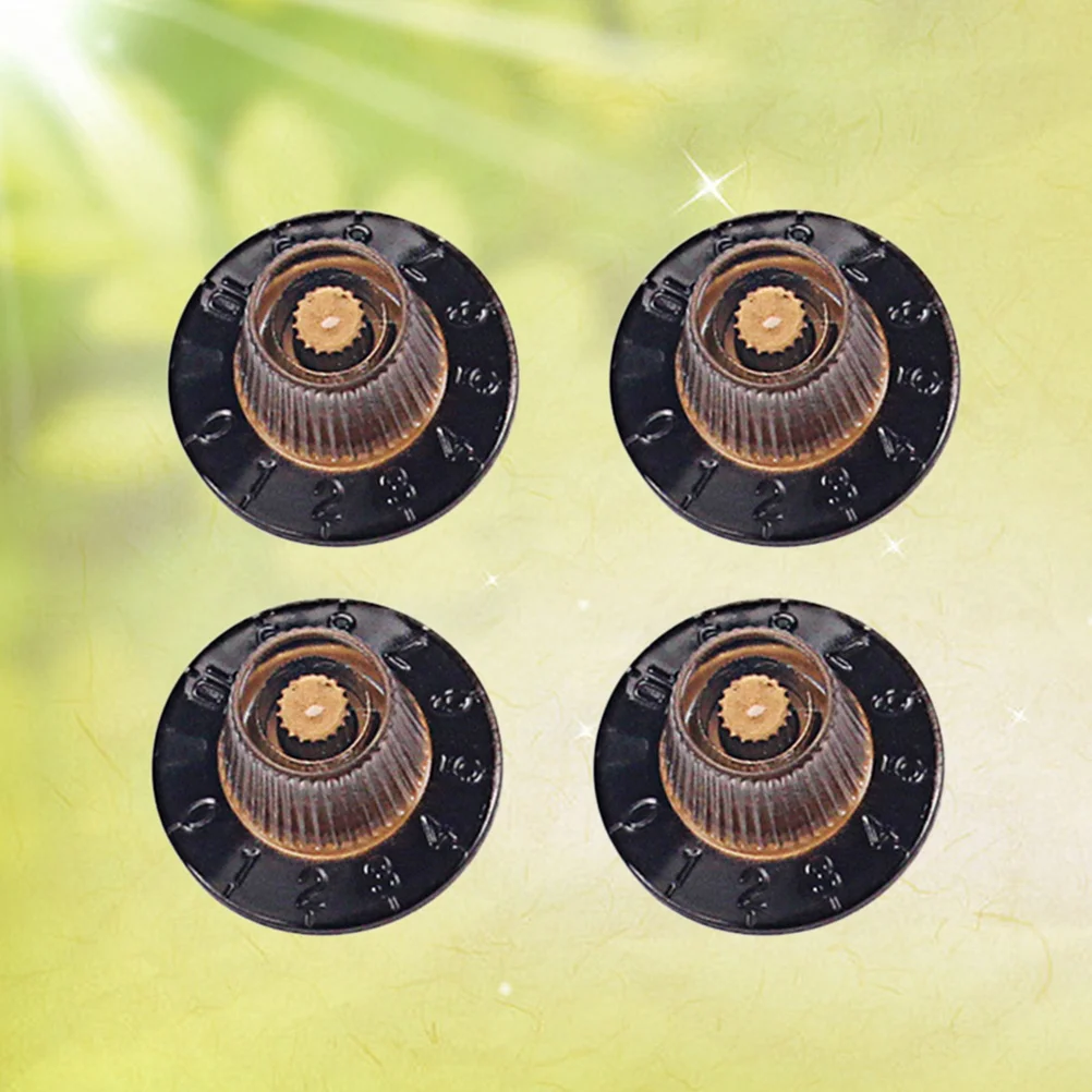 

4Pcs High Neck Knob Heads Suitable for Guitar Bass Amp Replacement Plastic Knobs with 6Mm Shaft Fit Concentric Split Pots