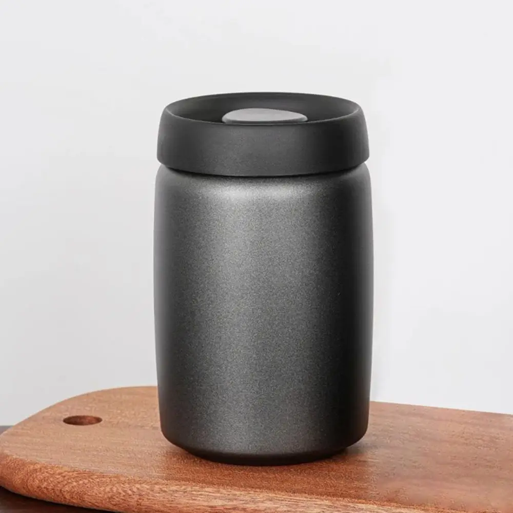 304 Stainless Steel Coffee Beans Vacuum Sealed Jug Keep Fresh Moisture-proof Tea Storage Jug Airtight Cereal Storage Tank Spices