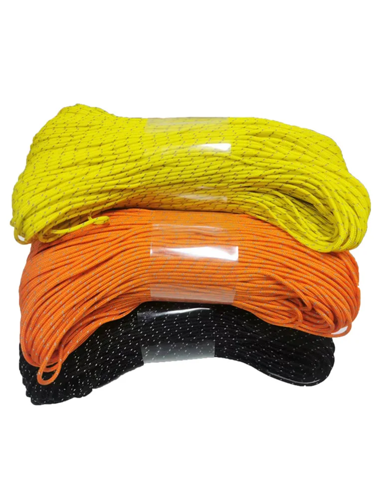 Im Dunkeln leuchtendes, reflektierendes Paracord, Durchmesser 2 mm, Paracord für Überlebenssituationen, Fallschirmschnur, Schlüsselband, Campingzelt, Kletterseil, Wandern, DIY – Detail 8