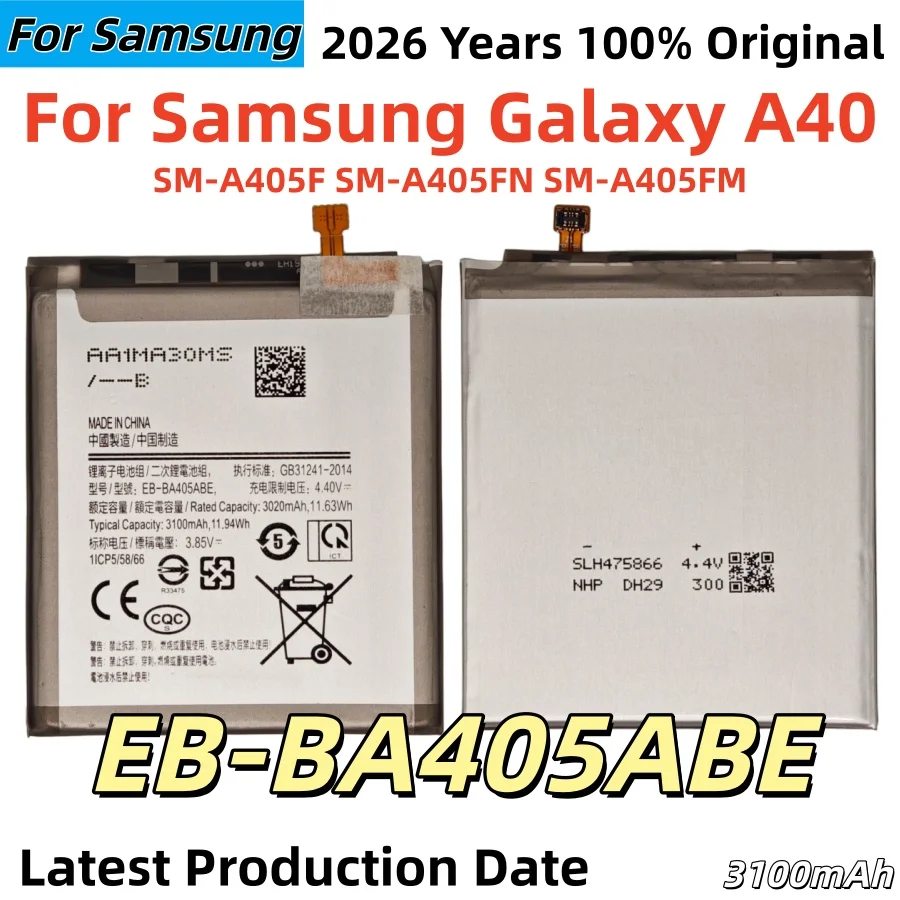 100% Original High Quality EB-BA405ABE 3100mAh Battery For Samsung Galaxy A40 SM-A405F SM-A405FN SM-A405FM Batteries+Tools