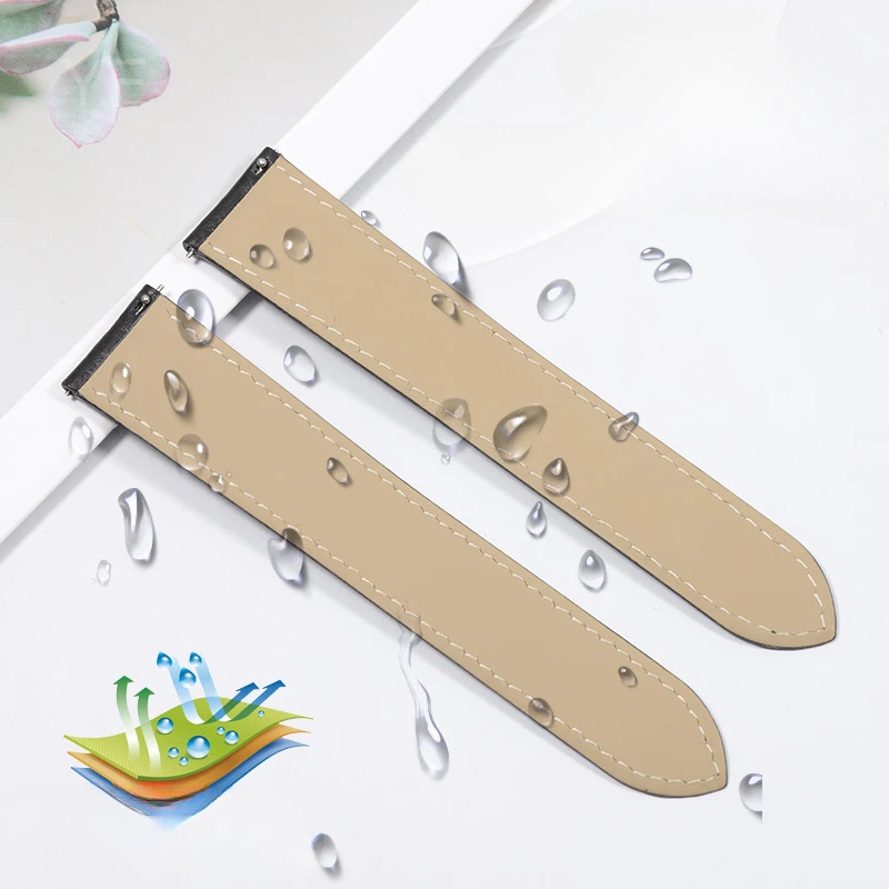 ل كارتييه تانك لندن سولو الأصلي ليتشي نمط جلد البقر حزام الساعات للطي مشبك الرجال والنساء 16 20 23 واجهة فالت