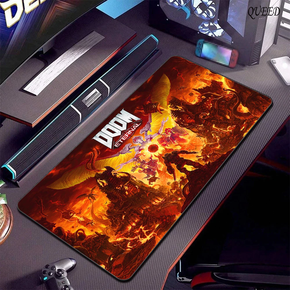 Gaming D-Dooms E-Eternals Mousepad 30x80cm Anti-Rutsch-Mauspad mit Gummibasis Gamer XXL Mause Teppich PC verdicktes Tischpad für E-Sport