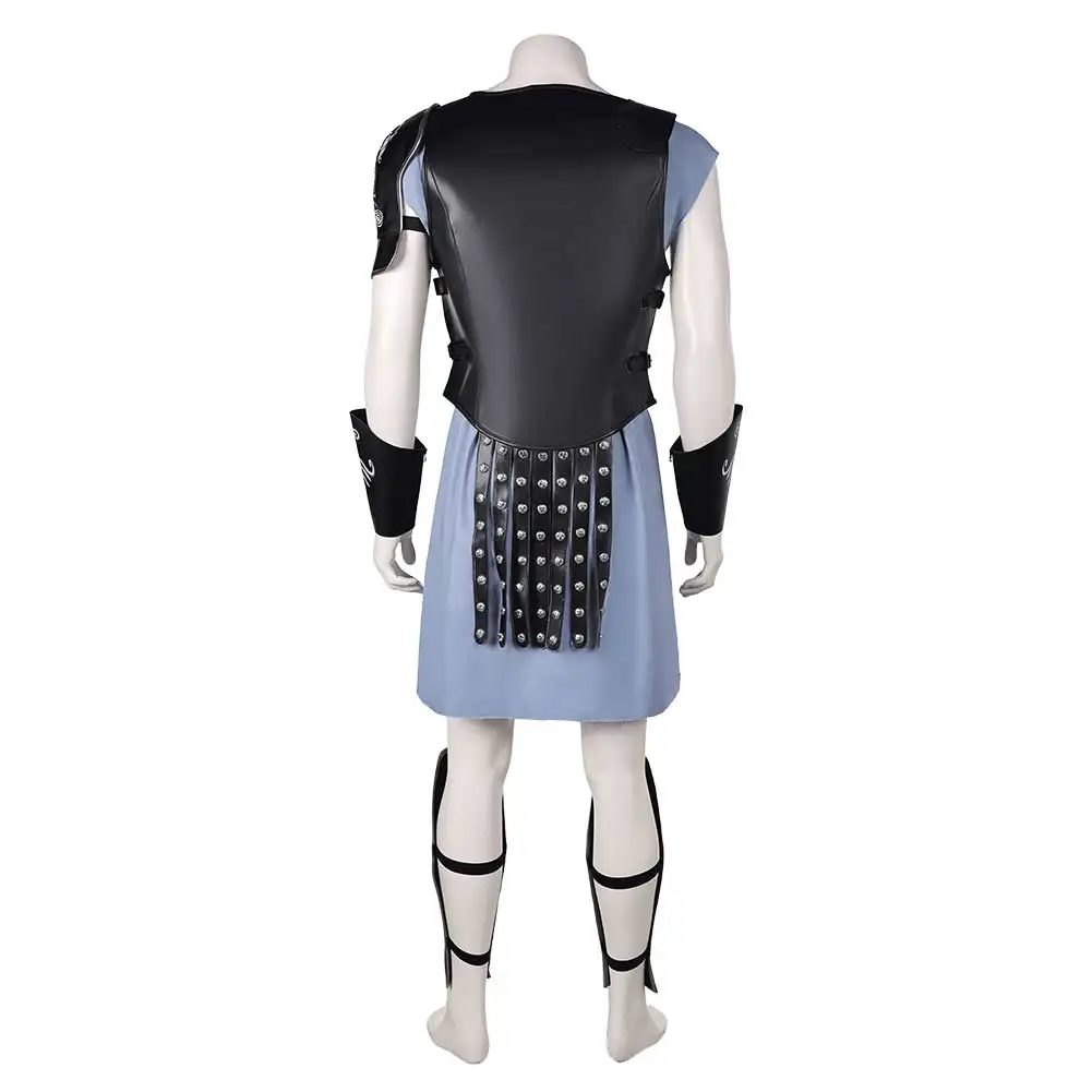 Gladiatore Travestimento Lucius Cosplay Macrinus Costume Uomini adulti Armatura medievale Gilet da battaglia Abiti Vestito da festa di carnevale di Halloween