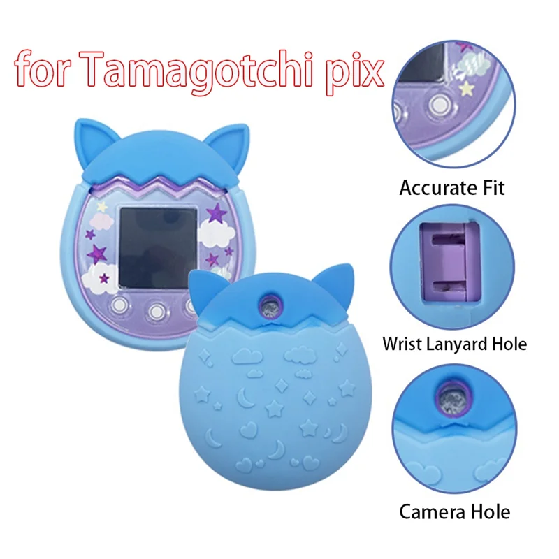 For Tamagotchi Pix Silicone Case Cover Virtual Electronic Pet Machine Cute Protective Cover Shell Waterproof