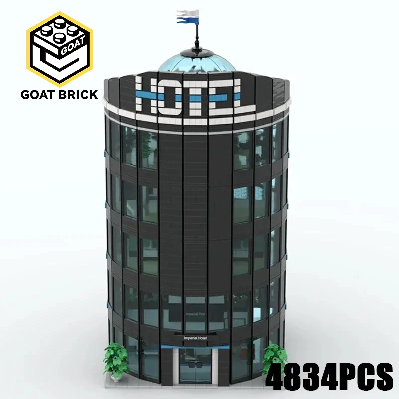 

Modern Street View Model Moc Building Bricks Imperial Hotel Technology Modular Blocks Gifts Christmas Toys DIY Sets Assembly