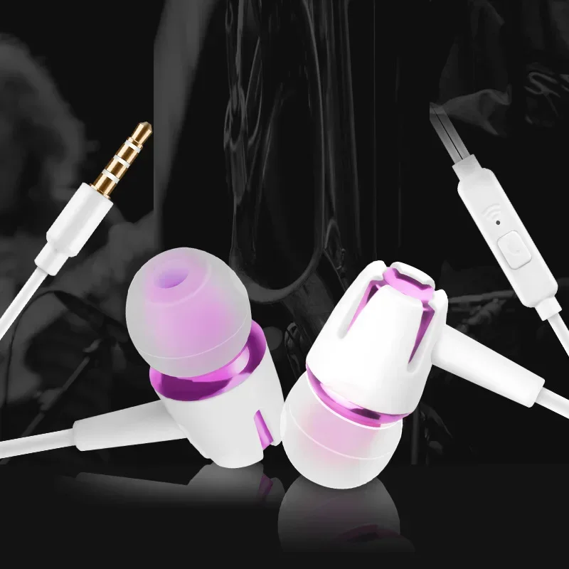 Universal 3.5mm Wired Noise Cancelling Stereo In-ear Earphone Phone Headset with Mic for Android Phone PC Music call Accessories