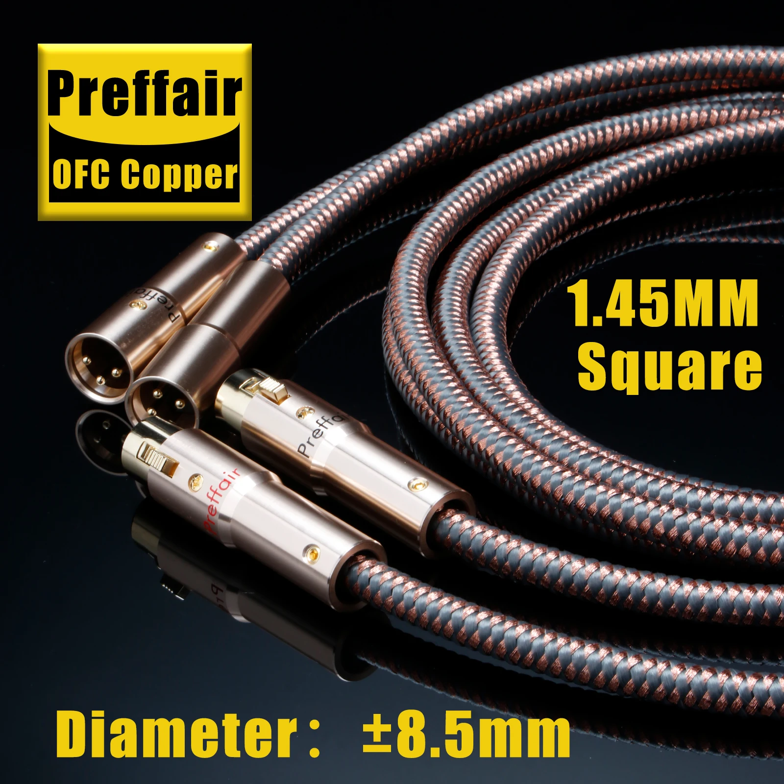 Paar XLR-Kabel RCA-Signalkabel Vergoldetes 3-Pin XLR Symmetrisches Verbindungskabel für Audio