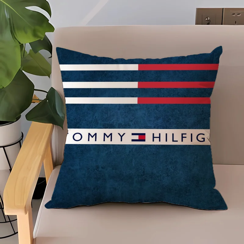 T-Tommy-Hilfigers 베개 커버 장식 소파 쿠션 커버, 어린이 쿠션 커버, 홈 장식 액세서리, 짧은 봉제 