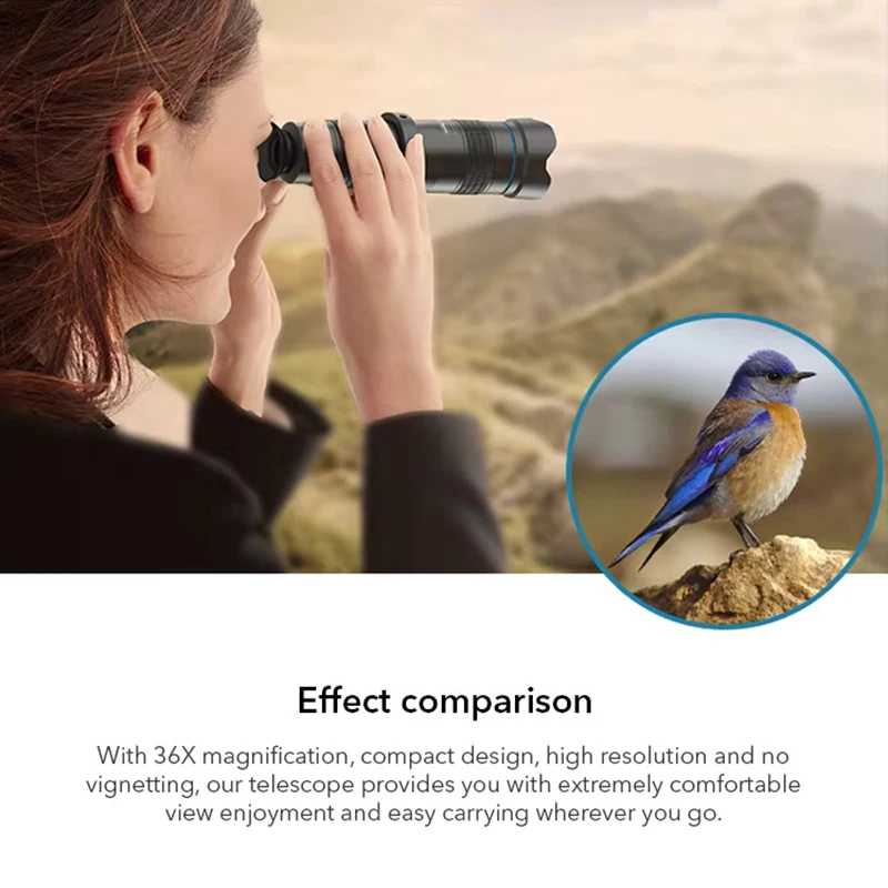 Mobile phone telephoto lens, outdoor photography, concert viewing telescope, TikTok live broadcast, high-definition mobile phon