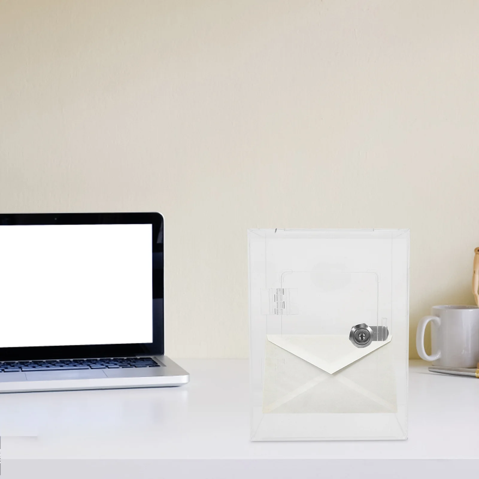 

1Set Secure Suggestion Box Lockable Acrylic Donation Box for Offices Factories Fundraising Votes Letters Tip Collection