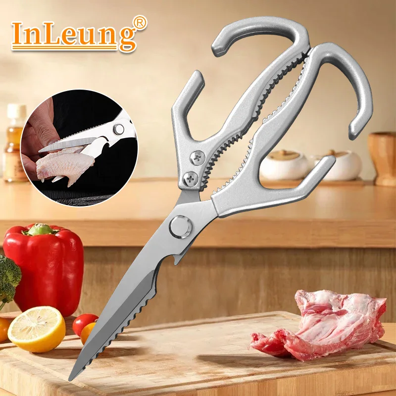 

Stainless Steel Kitchen Shears for Meat Fish Poultry Kitchen Equipment Lightweight Durable Construction Chicken Bone Scissors