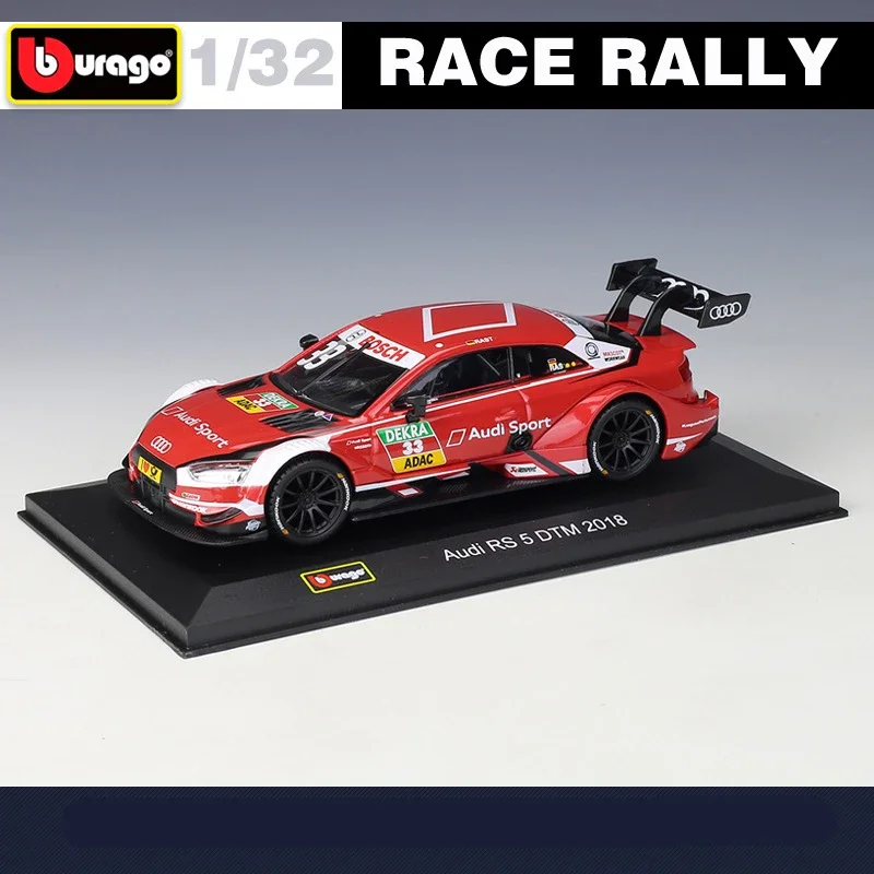 Bburago 1:32 2018 Audi RS5 DTM #33 Alloy Sports Car Model Die Cast Metal Toy Car Simulation Vehicles Model Collection Boy Gifts