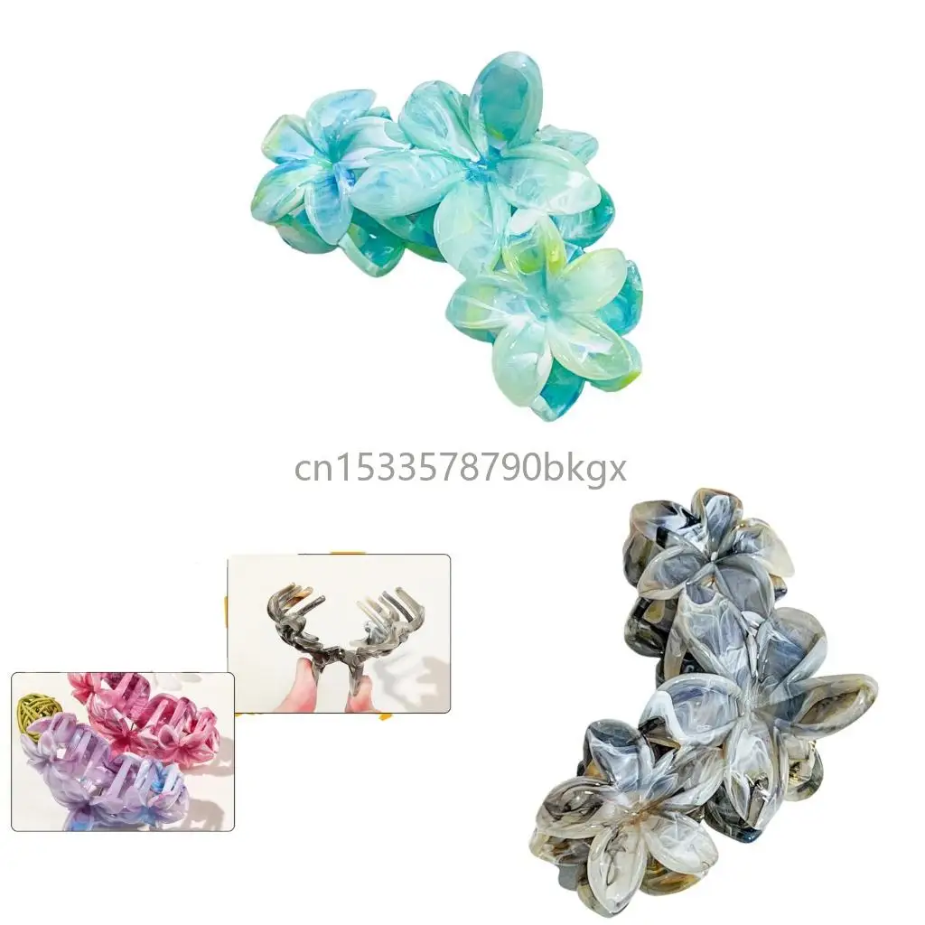 

Delicate Frangipani Pattern Hair Claw Clip Lightweight Plastic Hairpin for Women Girls Fashion Hair Accessories J78E