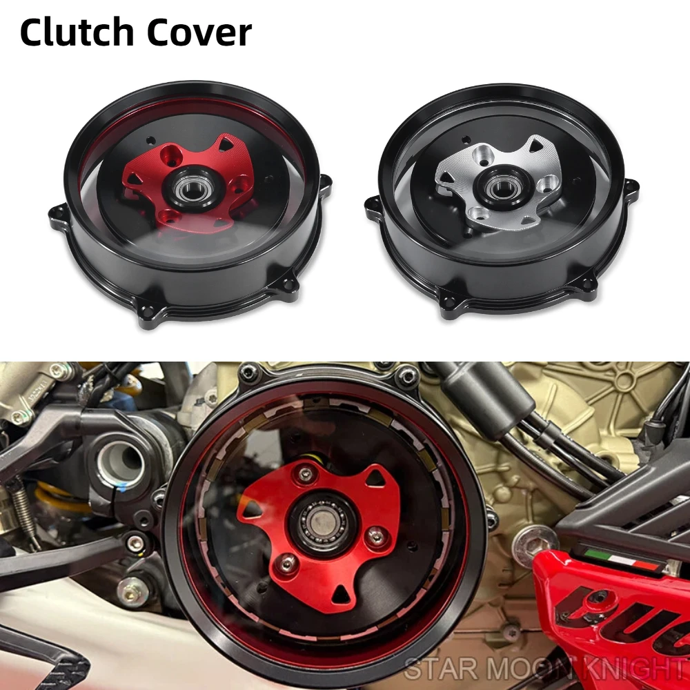 Neue Motor Klare Kupplung Abdeckung Schutz Schutz Für Ducati Panigale V4 V4S (2022-) V4/S 1100 2018-2021 Streetfighter V4 V4 S 2023-