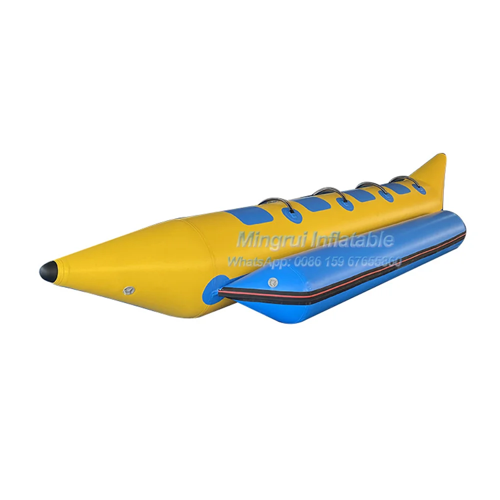 Inflatable 3/4/5/6/7/8 seatyellow and blue Flying Fish Towable Tube  Aquatic Banana Boat water for Beach Water Park Game