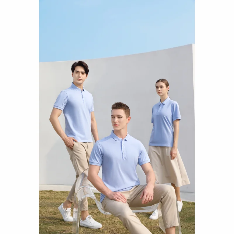 ELIKE High-Quality Pure Cotton Polo Shirt Custom Logo Print Personal Design Tops Embroidery Summer Men And Women Clothing S-4XL