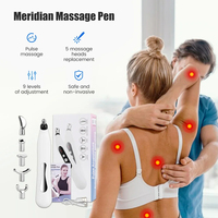 Electronic Acupuncture Pen Smart Pulse Meridian Energy Massage Pen Pain Relief Therapy Back Neck Face Beauty Tool with Gel