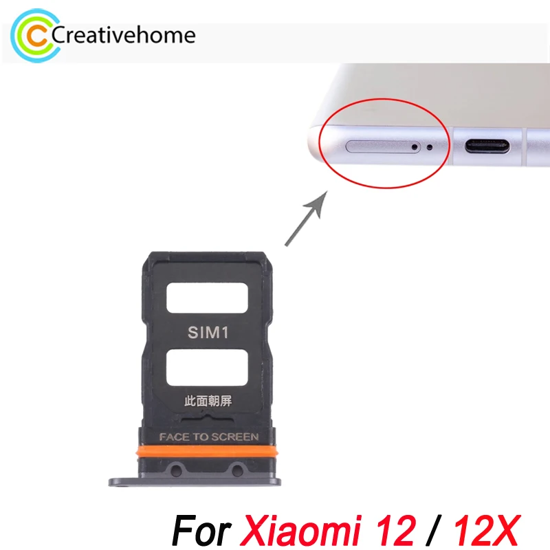 For Xiaomi 12 12X Dual SIM Card Tray Adapter Replacement Part