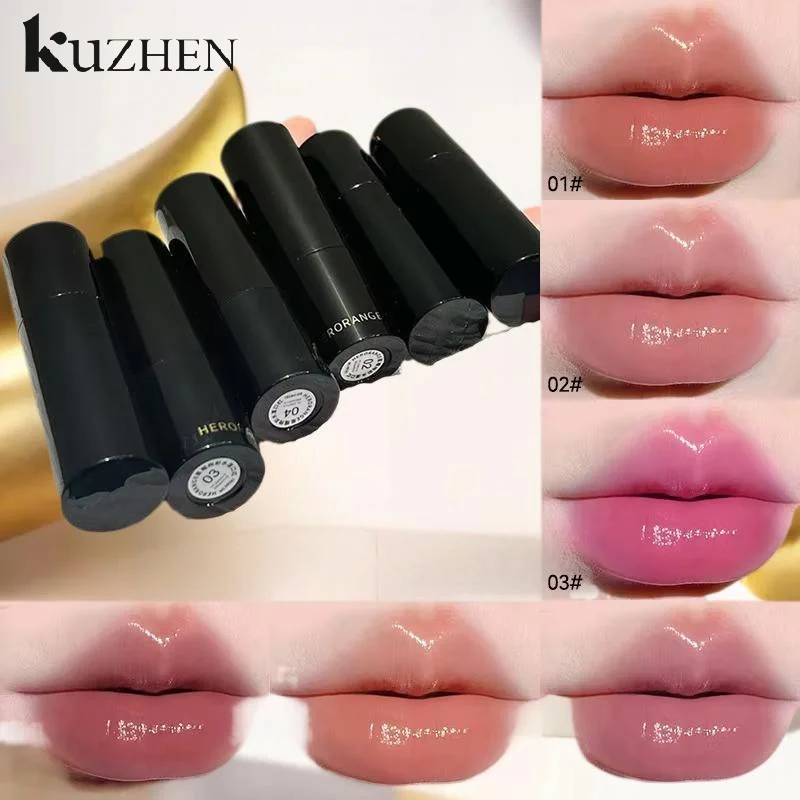 【HERORANGE】3.5g 低彩度ライトリップスティック 多機能スティック 保湿 ホワイト ナチュラル ホールドミラー付きリップスティック