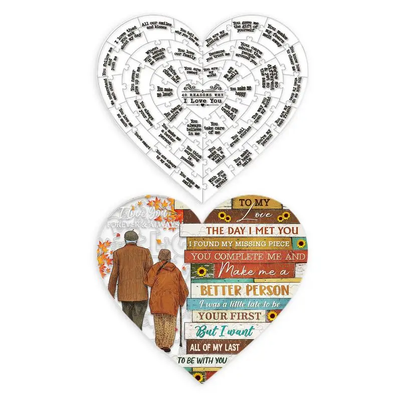 Love Puzzles For Adults Heart Shaped The Day I Met You Puzzle Set Romantic Puzzle Set For Anniversary Cute Puzzle Set For