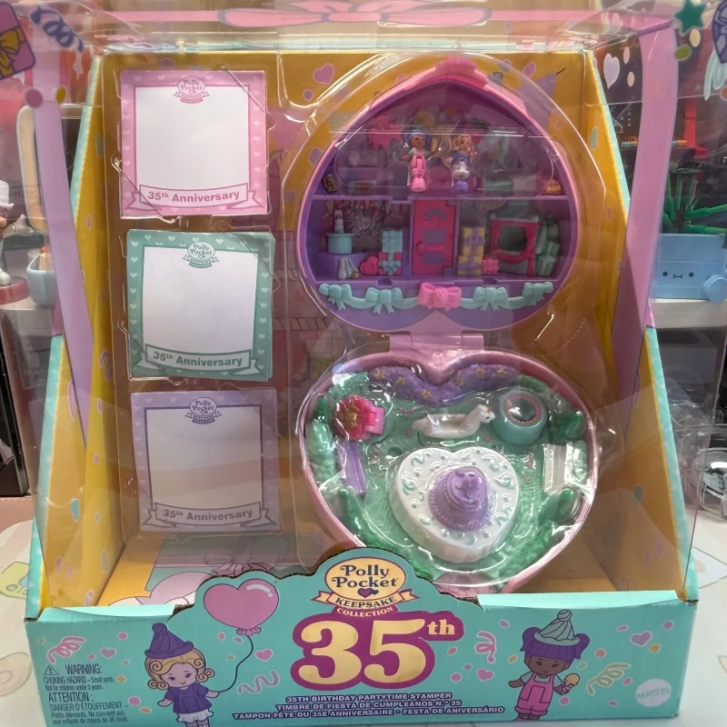 Polly Pocket 30th Anniversary Remake - Magnetic Birthday Cake Unicorn Toy For Girls Collectible Acg Decoration For Birthday Gift