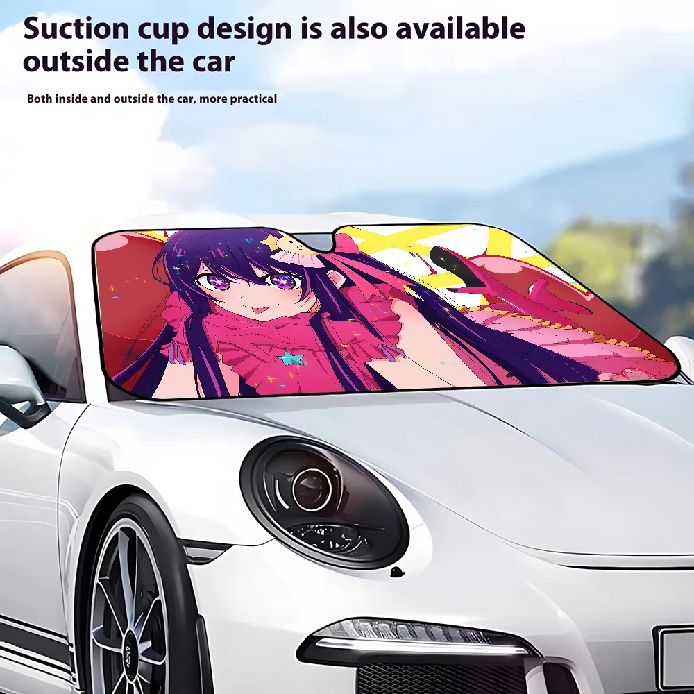 اليابان البوب أنيمي O-Oshi N-No K-Ko قماش سيارة ظلة نافذة أمامية قناع 70x130 سنتيمتر الشمس قناع الشمسية حماية منقوشة هدية الجدة سيارة