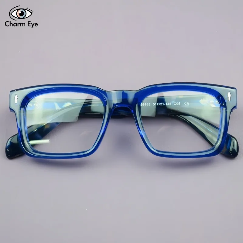 

New Large Frame Square Acetate Glasses Frame Thick Personality Men Women Fashion Retro Optical Myopia Prescription Eyeglasses