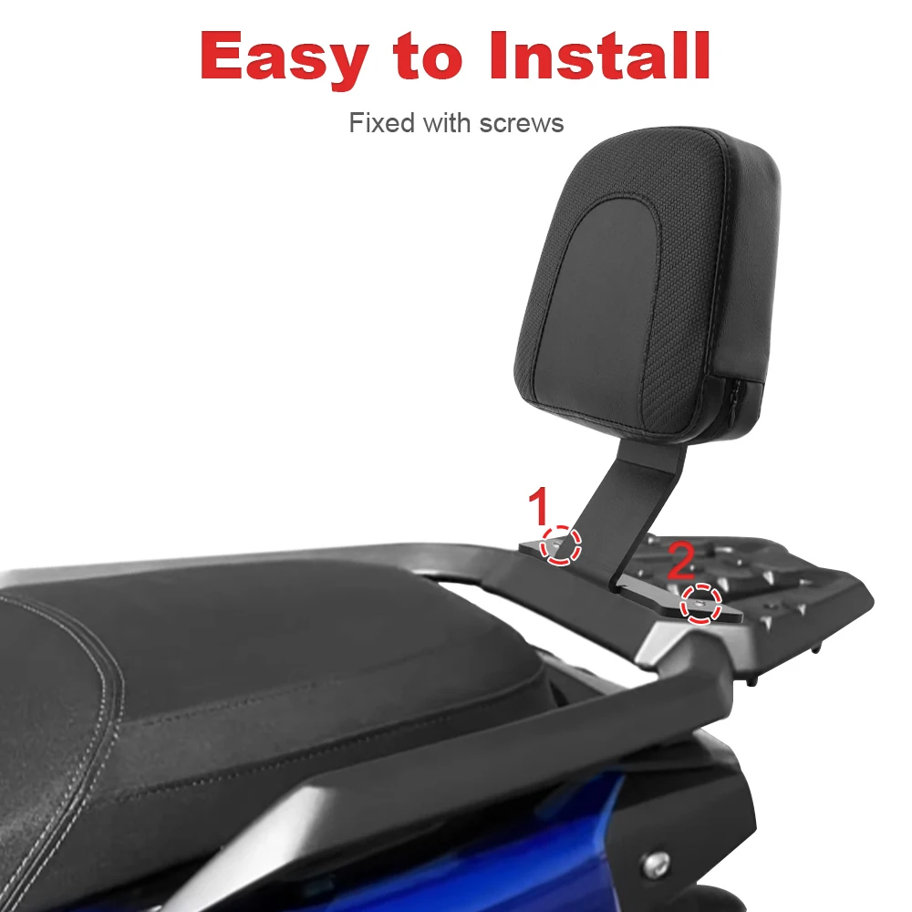 مسند ظهر الركاب الخلفي لياماها YW125 زوما 125 2022 2023 2024 2025 دراجة نارية دعم سيسي بار مع وسادة وسادة #6