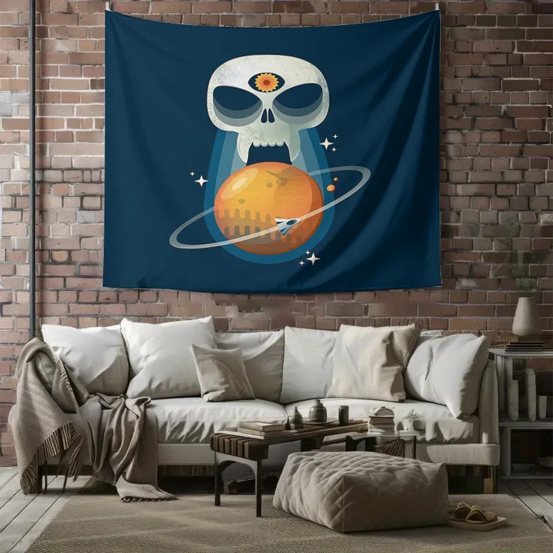 Space Galaxy Tapestry Nebula Universe Moon Stars Celestial Home Decor Wall Hanging Dorm Room Aesthetic Room Decoration Gift view 6